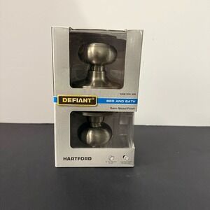 Defiant Hartford Satin Nickel Bed and Bath Privacy Door Knob‎